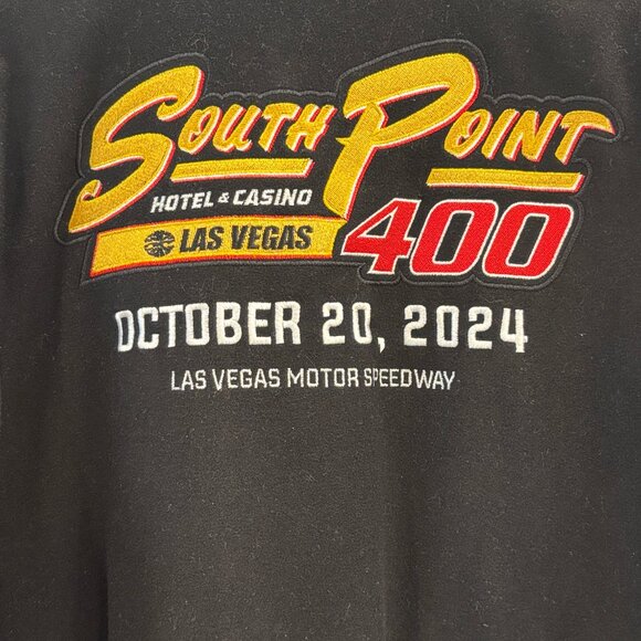 South Point 400 Las Vegas Motor Speedway Jacket XL Celebrity Blackjack Red Black - Picture 8 of 12